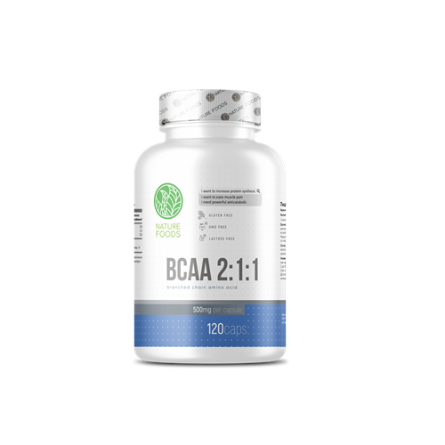 Nature Foods BCAA 2:1:1 500mg (120капс) - фото 11427
