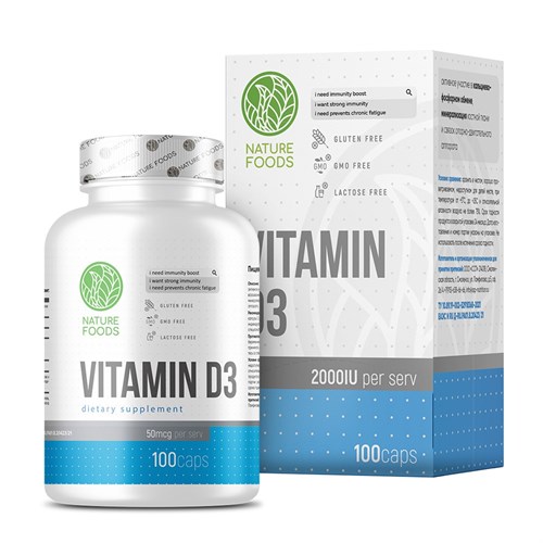 Nature Foods Vitamin D3 2000IU (100капс) - фото 11557