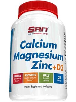 SAN Calcium Magnesium Zinc + D3 (90таб) - фото 11595