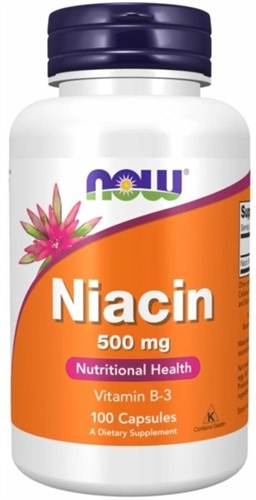 NOW Niacin (vitamin B-3) 500 mg (100капс) - фото 12668