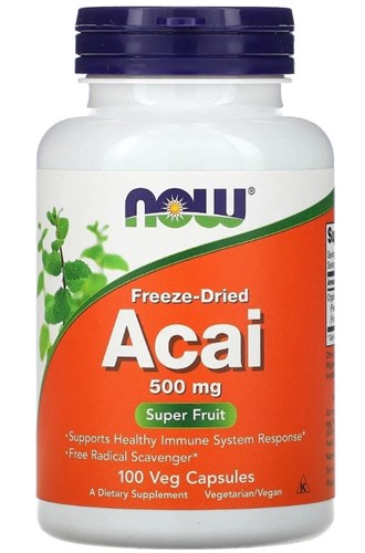 NOW Acai 500 mg (100вег.капс) - фото 12861