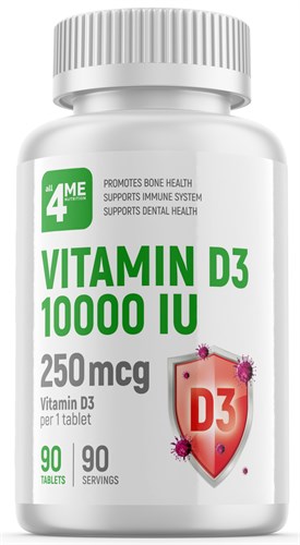 ALL4ME Vitamin D3 10000 (90таб) - фото 12873