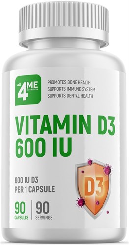 ALL4ME Vitamin D3 600 IU (90капс) - фото 13183