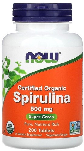 NOW Spirulina 500 mg (200таб) - фото 13185
