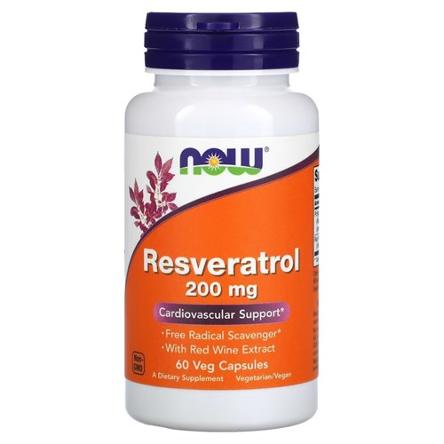 NOW Resveratrol 200 mg (60капс) - фото 13193