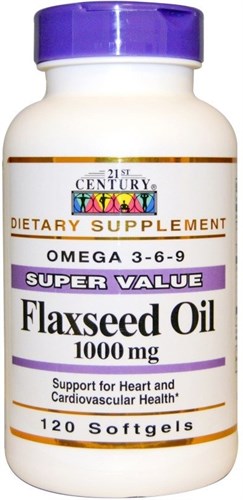 21st Century Flaxseed Oil 1000mg (120капс) - фото 4524