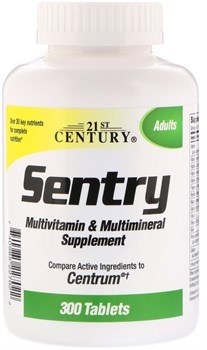 21st Century Sentry Adults Multivitamin & Multimineral (300таб) - фото 4550