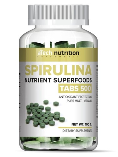 aTech Nutrition Spirulina (200таб), банка 100гр - фото 4809