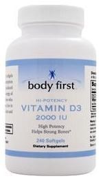 Body First Vitamin D3 2000 IU (60гел.капс) - фото 5387