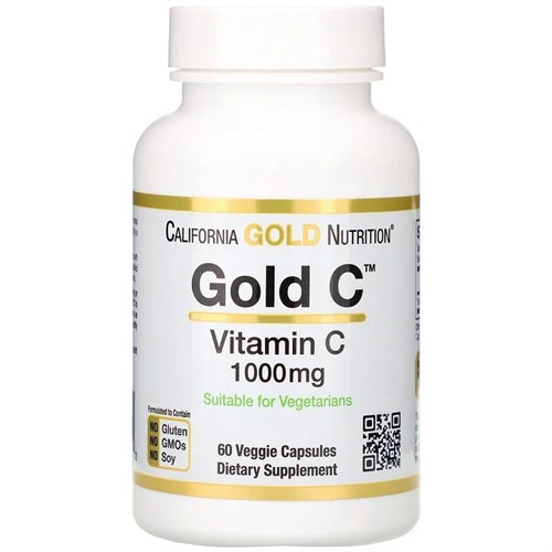 California GOLD Nutrition Gold Vitamin C 1000mg (60вег.капс) - фото 5556
