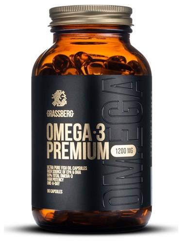 GRASSBERG - Omega-3 Premium 55% 1200 mg (90капс) - фото 6459