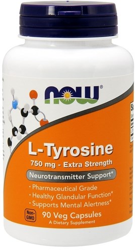 NOW L-Tyrosine 750mg (90вег.капс) - фото 7729