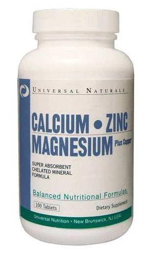 Universal Nutrition Calcium Zinc Magnesium (100таб) - фото 9693